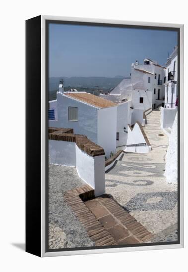 Street Scene in the 'White' Town of Frigiliana, Andalucia, Spain-Natalie Tepper-Framed Stretched Canvas