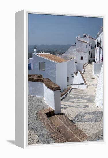 Street Scene in the 'White' Town of Frigiliana, Andalucia, Spain-Natalie Tepper-Framed Stretched Canvas