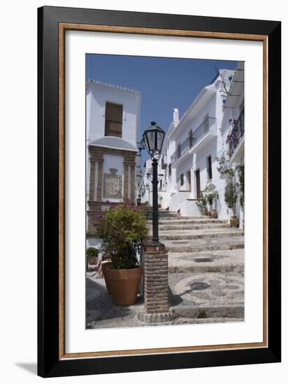 Street Scene in the 'White' Town of Frigiliana, Andalucia, Spain-Natalie Tepper-Framed Photo