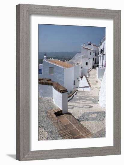 Street Scene in the 'White' Town of Frigiliana, Andalucia, Spain-Natalie Tepper-Framed Photo