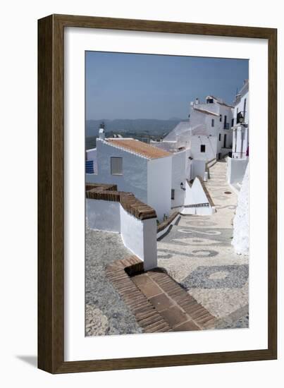 Street Scene in the 'White' Town of Frigiliana, Andalucia, Spain-Natalie Tepper-Framed Photo