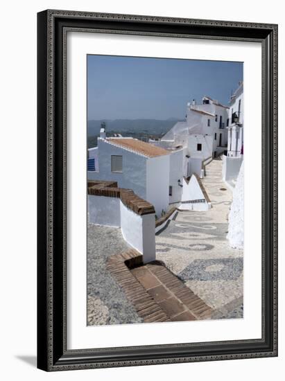 Street Scene in the 'White' Town of Frigiliana, Andalucia, Spain-Natalie Tepper-Framed Photo