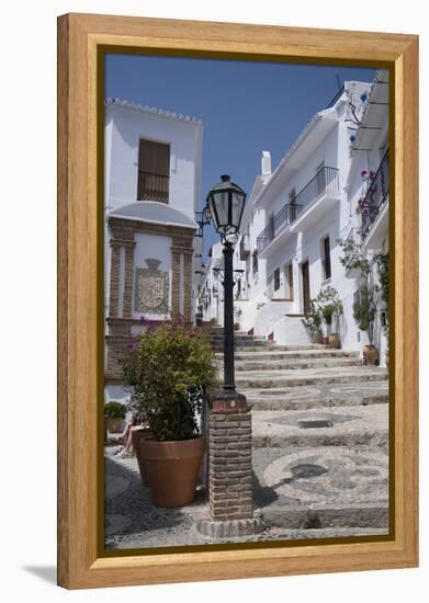 Street Scene in the 'White' Town of Frigiliana, Andalucia, Spain-Natalie Tepper-Framed Stretched Canvas