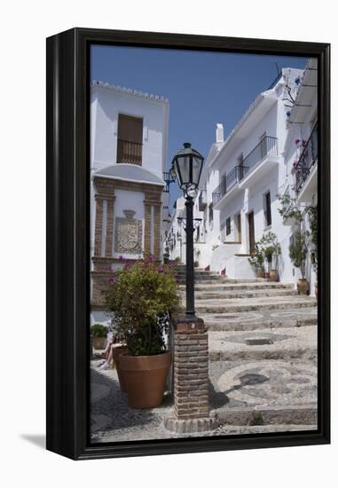 Street Scene in the 'White' Town of Frigiliana, Andalucia, Spain-Natalie Tepper-Framed Stretched Canvas