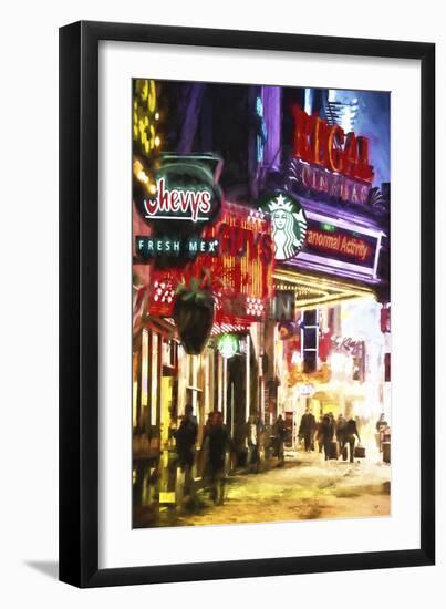 Street Scene in Times Square-Philippe Hugonnard-Framed Giclee Print