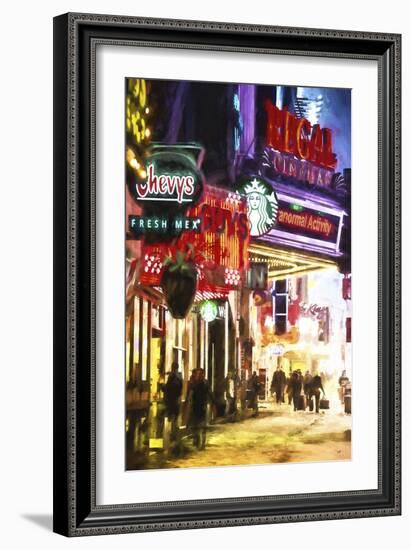 Street Scene in Times Square-Philippe Hugonnard-Framed Giclee Print