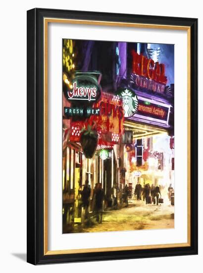 Street Scene in Times Square-Philippe Hugonnard-Framed Giclee Print