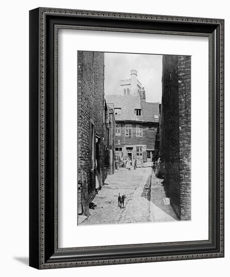 Street Scene in Victorian London-null-Framed Giclee Print