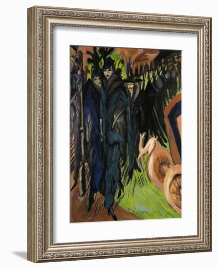 Street Scene IV-Ernst Ludwig Kirchner-Framed Art Print