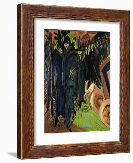 Street Scene IV-Ernst Ludwig Kirchner-Framed Art Print
