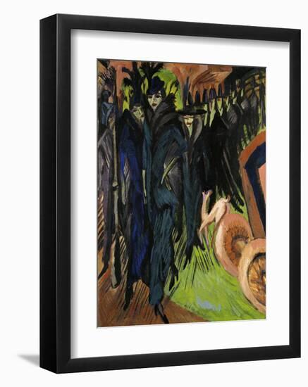 Street Scene IV-Ernst Ludwig Kirchner-Framed Art Print