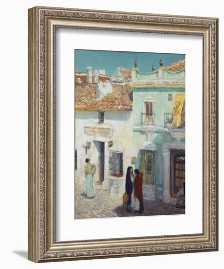 Street Scene, La Ronda, Spain, 1910-Childe Hassam-Framed Giclee Print