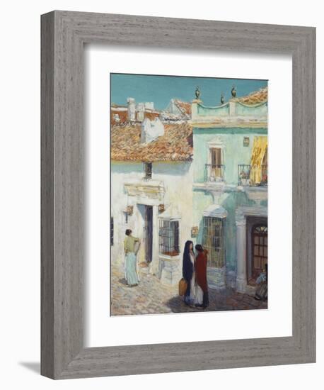 Street Scene, La Ronda, Spain, 1910-Childe Hassam-Framed Giclee Print