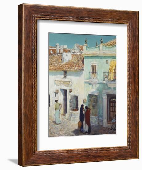 Street Scene, La Ronda, Spain, 1910-Childe Hassam-Framed Giclee Print