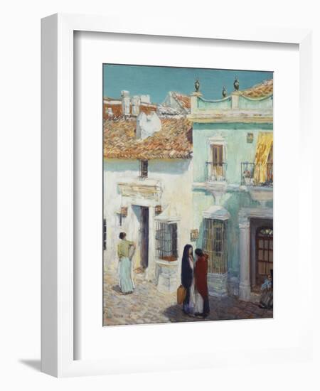 Street Scene, La Ronda, Spain, 1910-Childe Hassam-Framed Giclee Print