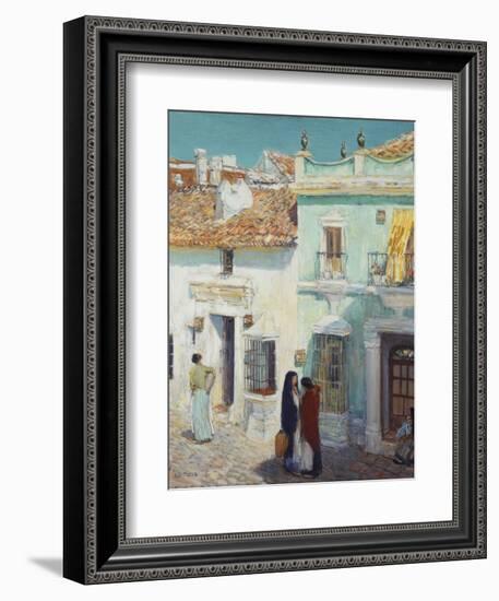 Street Scene, La Ronda, Spain, 1910-Childe Hassam-Framed Giclee Print