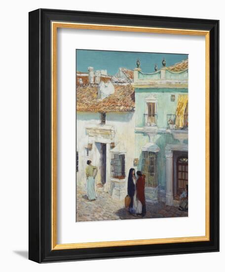 Street Scene, La Ronda, Spain, 1910-Childe Hassam-Framed Giclee Print