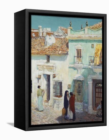 Street Scene, La Ronda, Spain, 1910-Childe Hassam-Framed Premier Image Canvas