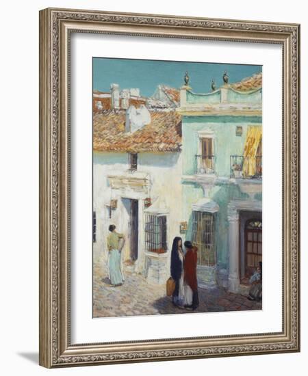 Street Scene, La Ronda, Spain, 1910-Childe Hassam-Framed Giclee Print