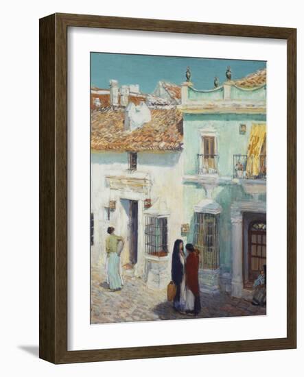 Street Scene, La Ronda, Spain, 1910-Childe Hassam-Framed Giclee Print