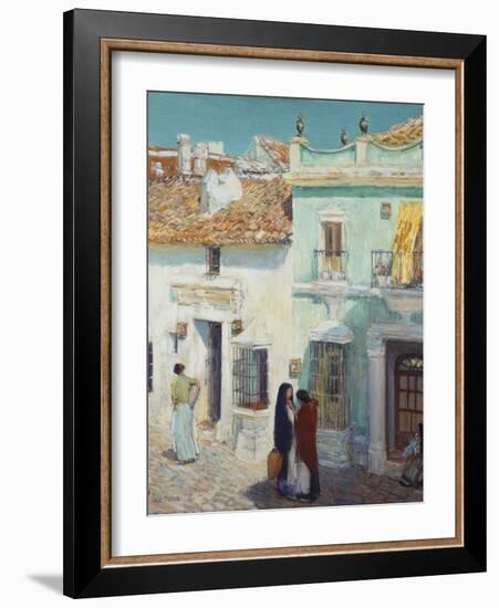 Street Scene, La Ronda, Spain, 1910-Childe Hassam-Framed Giclee Print