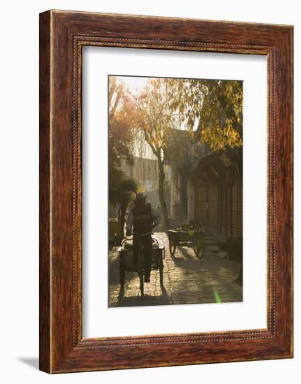 Street scene, Lijiang, UNESCO World Heritage Site, Yunnan, China, Asia-Ian Trower-Framed Photographic Print