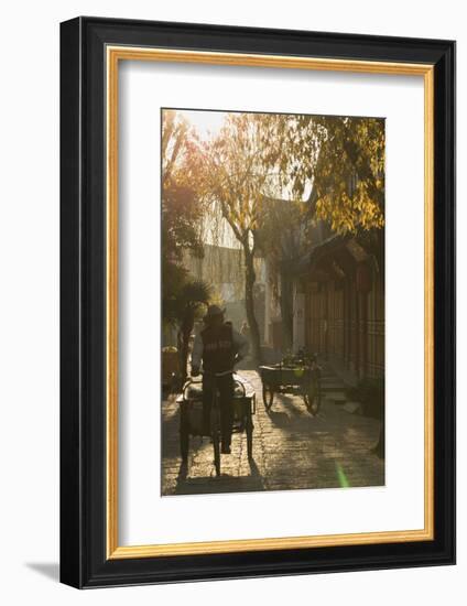 Street scene, Lijiang, UNESCO World Heritage Site, Yunnan, China, Asia-Ian Trower-Framed Photographic Print