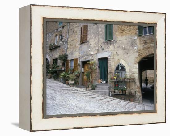 Street Scene, Montefalco, Umbria, Italy-Sheila Terry-Framed Premier Image Canvas