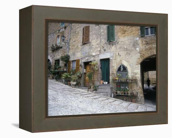 Street Scene, Montefalco, Umbria, Italy-Sheila Terry-Framed Premier Image Canvas