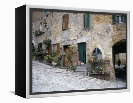 Street Scene, Montefalco, Umbria, Italy-Sheila Terry-Framed Premier Image Canvas