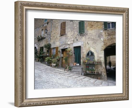 Street Scene, Montefalco, Umbria, Italy-Sheila Terry-Framed Photographic Print