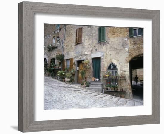 Street Scene, Montefalco, Umbria, Italy-Sheila Terry-Framed Photographic Print