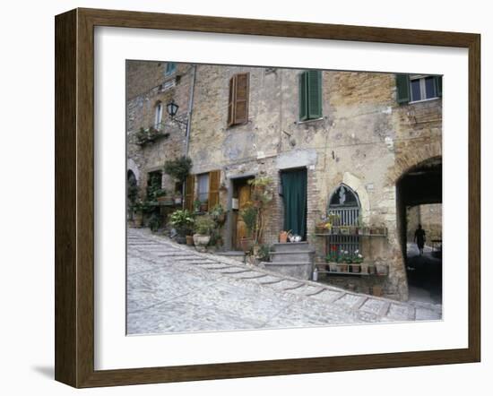 Street Scene, Montefalco, Umbria, Italy-Sheila Terry-Framed Photographic Print