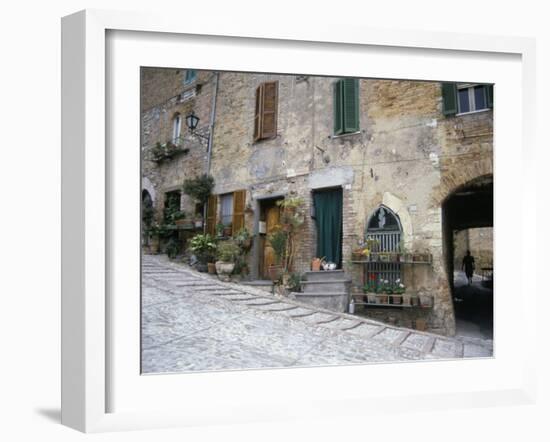 Street Scene, Montefalco, Umbria, Italy-Sheila Terry-Framed Photographic Print