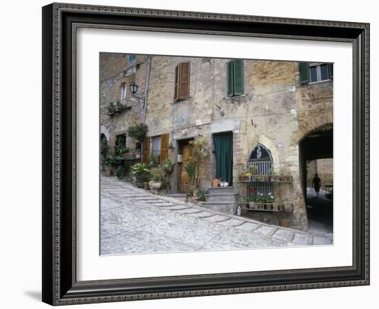 Street Scene, Montefalco, Umbria, Italy-Sheila Terry-Framed Photographic Print