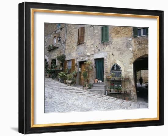 Street Scene, Montefalco, Umbria, Italy-Sheila Terry-Framed Photographic Print