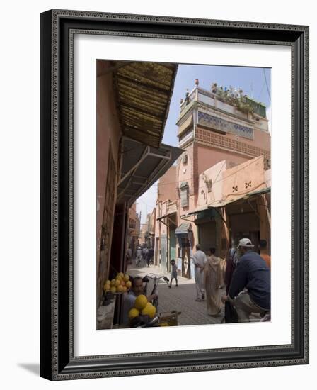 Street Scene Near the Bab Debbagh, One of Marrakech's City Gates, Marrakech, Morocco-Ethel Davies-Framed Photographic Print