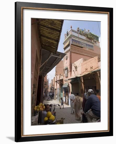 Street Scene Near the Bab Debbagh, One of Marrakech's City Gates, Marrakech, Morocco-Ethel Davies-Framed Photographic Print