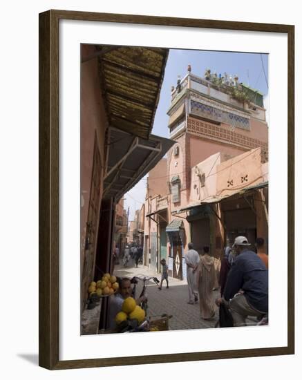 Street Scene Near the Bab Debbagh, One of Marrakech's City Gates, Marrakech, Morocco-Ethel Davies-Framed Photographic Print