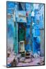 Street Scene of the Blue Houses, Jodhpur, the Blue City, Rajasthan, India, Asia-Laura Grier-Mounted Photographic Print