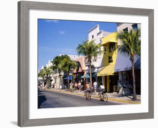 Street Scene on Duval Street, Key West, Florida, USA-John Miller-Framed Photographic Print