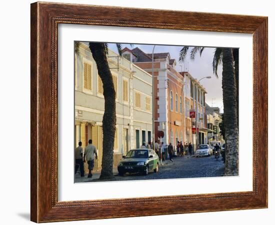 Street Scene on Sea Front in Mindelo, Capital of Sao Vicente Island, Cape Verde Islands-Bruno Barbier-Framed Photographic Print