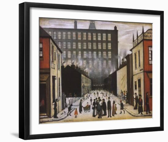 Street Scene, Pendlebury-Laurence Stephen Lowry-Framed Art Print