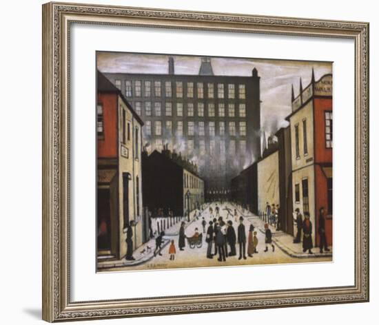 Street Scene, Pendlebury-Laurence Stephen Lowry-Framed Art Print