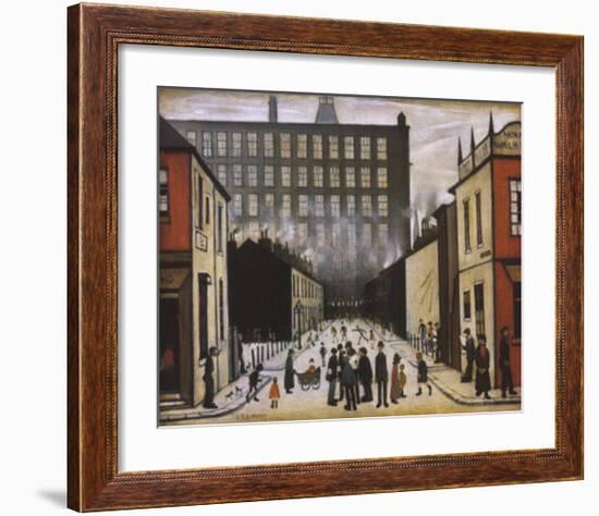 Street Scene, Pendlebury-Laurence Stephen Lowry-Framed Art Print