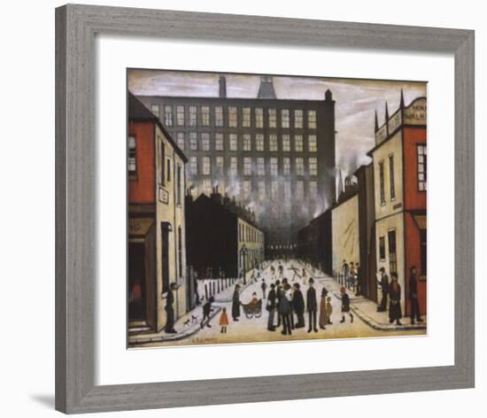 Street Scene, Pendlebury-Laurence Stephen Lowry-Framed Art Print