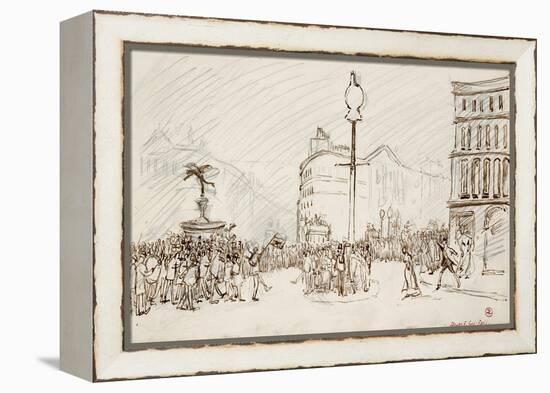 Street Scene - Piccadilly Circus-Spencer Frederick Gore-Framed Premier Image Canvas