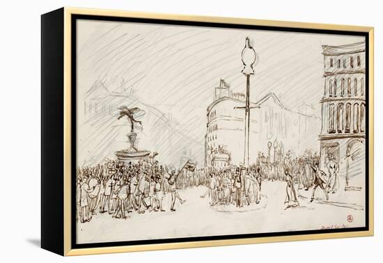 Street Scene - Piccadilly Circus-Spencer Frederick Gore-Framed Premier Image Canvas