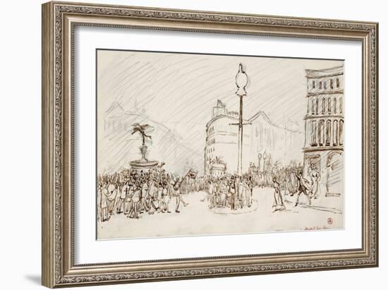 Street Scene - Piccadilly Circus-Spencer Frederick Gore-Framed Giclee Print