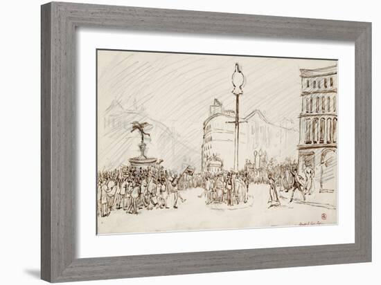 Street Scene - Piccadilly Circus-Spencer Frederick Gore-Framed Giclee Print